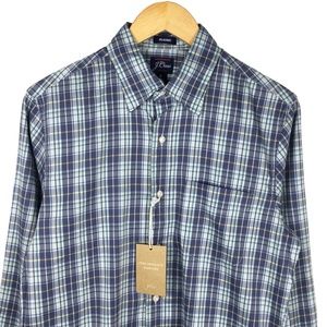 J. Crew Men's Performance Twill Shirt Classic Fit Plaid Small